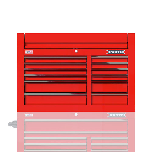 Proto Velocity 42" 12-Drawer Double Bank Top Chest - Red