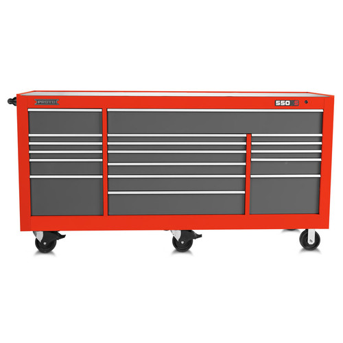 PROTO Tool Box: 19 in Overall Wd, 7 in Overall Dp, 7 in Overall Ht,  Padlockable, Red