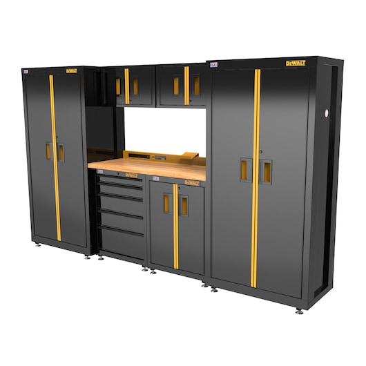 ☆Creative Garage (格納庫) DEWALT 126 in. Wide, 7 Piece Welded Storage Suite with 2-Door and
