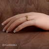 18K Solid Gold Zig Zag Wave Diamond Stack Ring, DR1036 18K Solid Gold Zig Zag Wave Diamond Stack Ring, DR1036