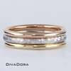 14K-18K Solid Gold Stack Ring, DHR106k18
