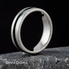 Grooved Design Band - Gray Gold