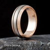 Enameled Groove Band - Gray Gold