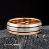 Enameled Groove Band - Gray Gold