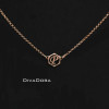 Enamel Initial Necklace A - Gold Enamel Initial Necklace A - Gold