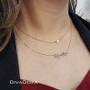 Enamel Initial Necklace A - Gold Enamel Initial Necklace A - Gold