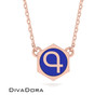 Enamel Initial Necklace A - Gold Enamel Initial Necklace A - Gold