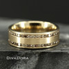 Two-Row Brown Diamond Band - Gold Two-Row Brown Diamond Band - Gold