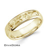 Domed + Hammered Band - Yellow Gold Domed + Hammered Band - Yellow Gold
