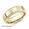 Milgrain Edge Band - Yellow Gold
