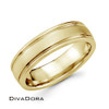 Accent Groove Wedding Band - Yellow Gold