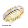 Two-Tone Domed Wedding Band - Gold Two-Tone Domed Wedding Band - Gold