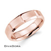 Beveled Edge Brushed Band - Rose Gold