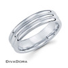 Convex Band with Milgrain Edges - White Gold Convex Band with Milgrain Edges - White Gold