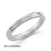 Double Convex Band - White Gold