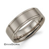 Grooved Inlay Band - Gray Gold