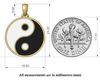 Yin-Yang Enamel Pendant - Gold