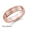 Grooved Pattern Band - Rose Gold