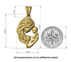 Mom & Child Pendant w/ Diamond - Gold