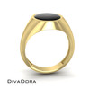 14K Solid Gold Oval Onyx Signet Ring, DDSR101 14K Solid Gold Oval Onyx Signet Ring, DDSR101