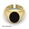 14K Solid Gold Oval Onyx Signet Ring, DDSR101 14K Solid Gold Oval Onyx Signet Ring, DDSR101
