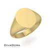 14K Solid Gold Oval Signet Ring, DDSR107 14K Solid Gold Oval Signet Ring, DDSR107