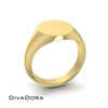 14K Solid Gold Oval Signet Ring, DDSR107 14K Solid Gold Oval Signet Ring, DDSR107