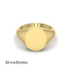 14K Solid Gold Oval Signet Ring, DDSR107 14K Solid Gold Oval Signet Ring, DDSR107