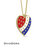 American Enamel Heart Necklace - Gold American Enamel Heart Necklace - Gold