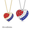 American Enamel Heart Necklace - Gold American Enamel Heart Necklace - Gold