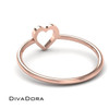 14K Solid Gold Dainty Heart Ring, DDP906B 14K Solid Gold Dainty Heart Ring, DDP906B