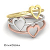 14K Solid Gold Dainty Heart Ring, DDP906B 14K Solid Gold Dainty Heart Ring, DDP906B