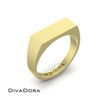 14K Solid Gold Rectangle Signet Ring with Free Engraving & Personalization, DDSR116 14K Solid Gold Rectangle Signet Ring with Free Engraving & Personalization, DDSR116