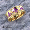 Fleur De Lis Enamel Band with Diamonds - Gold Fleur De Lis Enamel Band with Diamonds - Gold