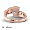 14K Solid Gold Ring with Lab Grown Trilliant Cut Diamond, DDER107 14K Solid Gold Ring with Lab Grown Trilliant Cut Diamond, DDER107