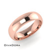 Domed Edge Band - Rose Gold