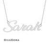 Silver Custom Name Necklace in Clean Curvy Script Font, PNDD00-9s