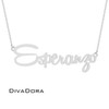 Silver Custom Name Necklace in Unique Script Font, PNDD00-3