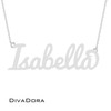 Silver Custom Name Necklace in Elegant Font, PNDD010