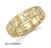 Hammered + Diamond Band - Gold Hammered + Diamond Band - Gold