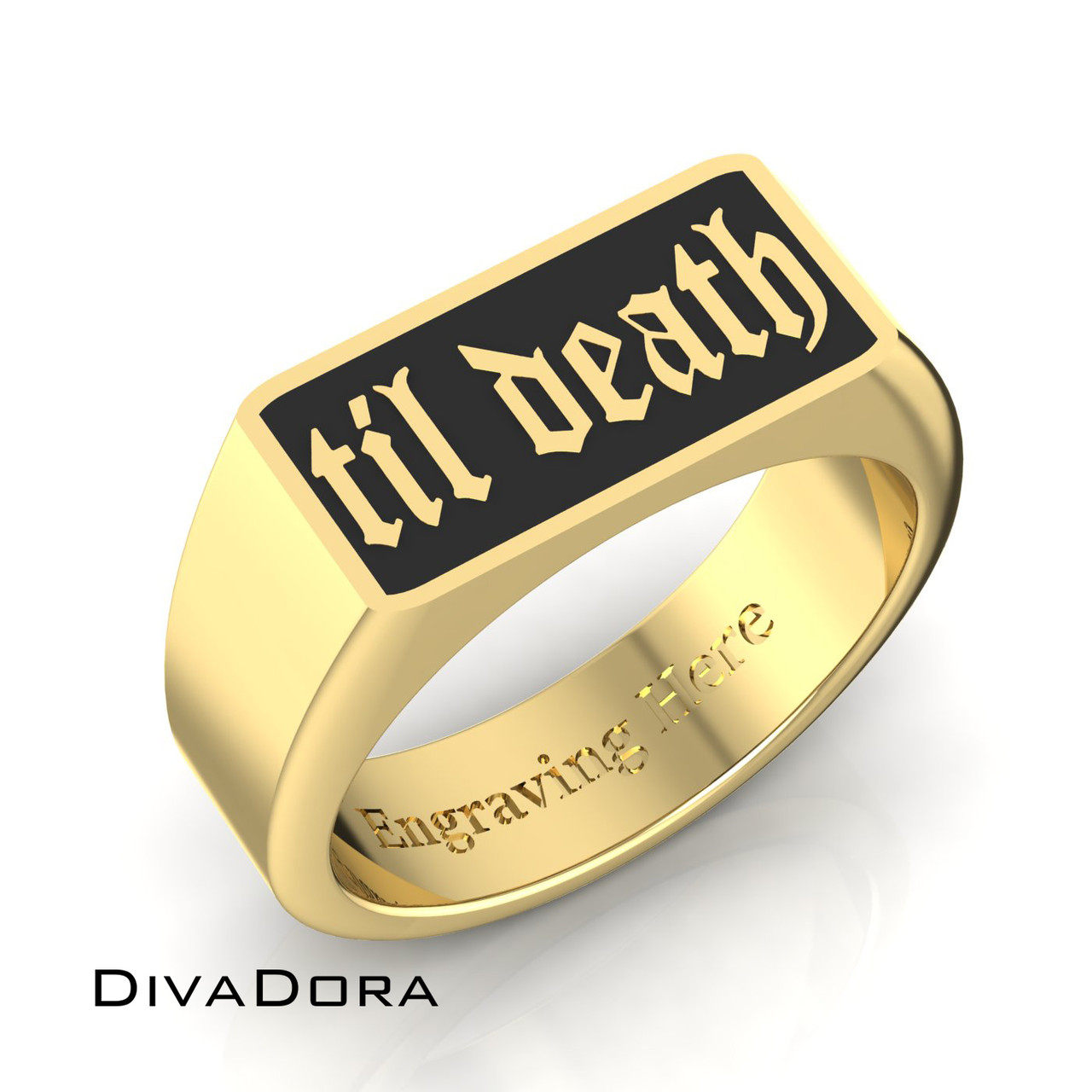 Write Name on Gold Plated Beautiful Anniversary Ring