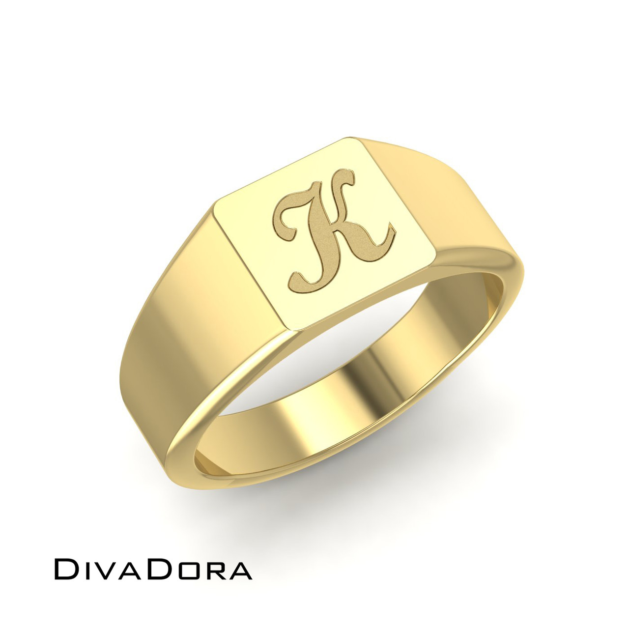 Amazon.com: Oyalma Engrave A-Z Initial Signet Ring For Men Punk Vintage  Gold Letter Ring Couple Wedding Jewelry Anillos - F - Gold-color-65122 :  Clothing, Shoes & Jewelry