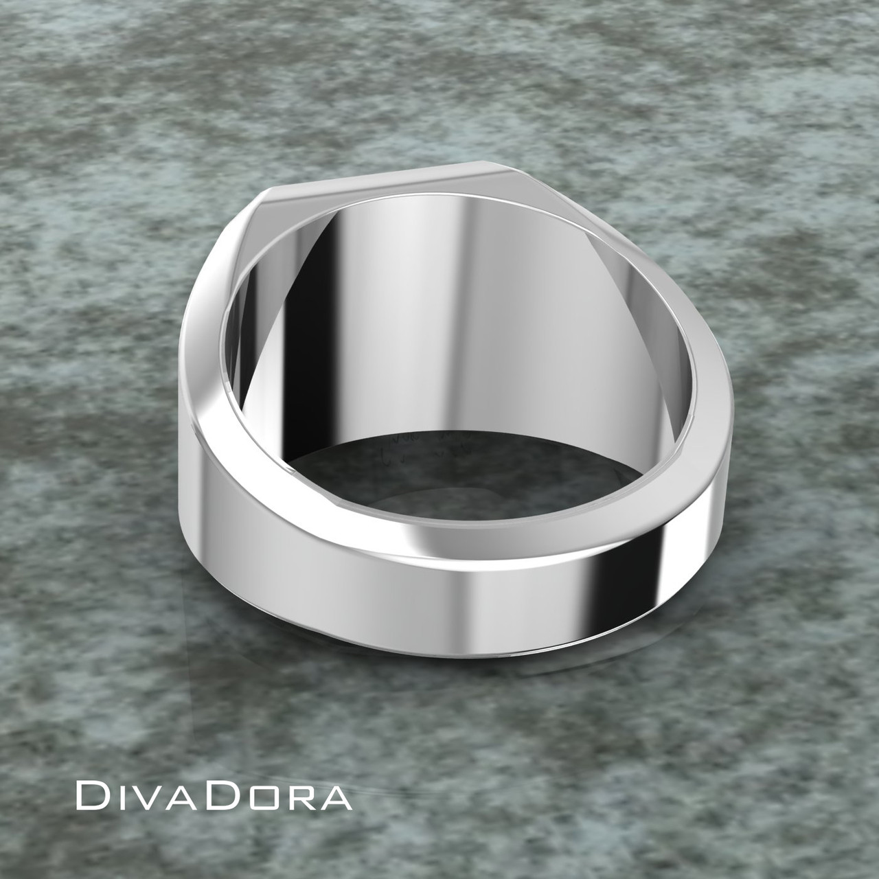 Sterling Silver Cross Signet Ring| DIVADORA
