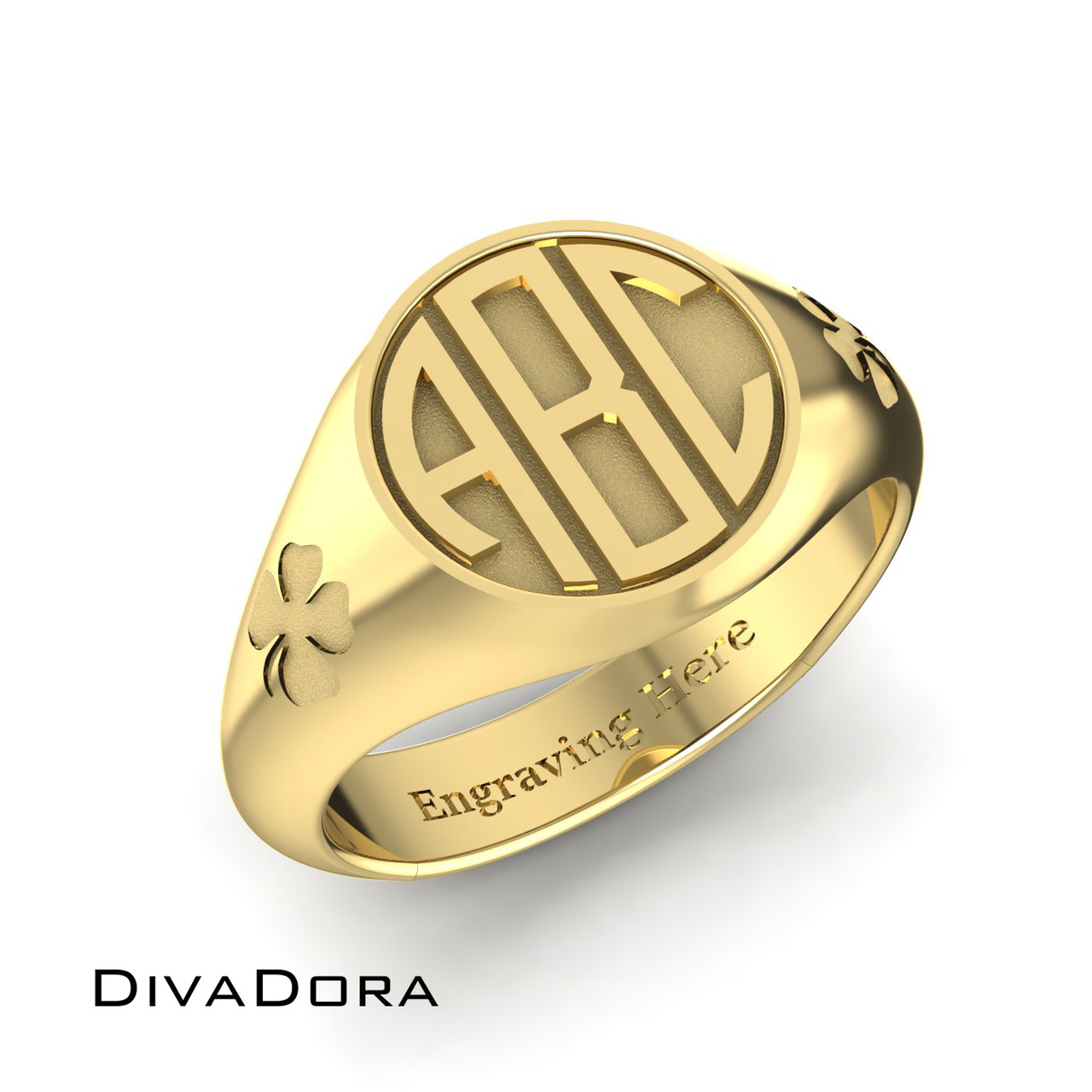 Monogrammed Signet ring - Personalized engraved Solid Sterling Silver  signature statement ring - US sizes 4 5 6 7 8 9 Monogram