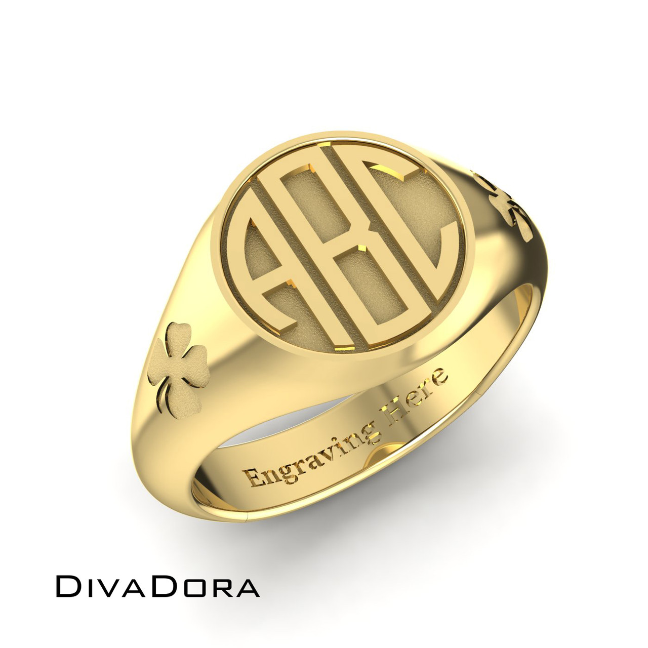 monogram signet ring