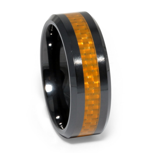 Ceramic Band - Orange Carbon Fiber Inlay