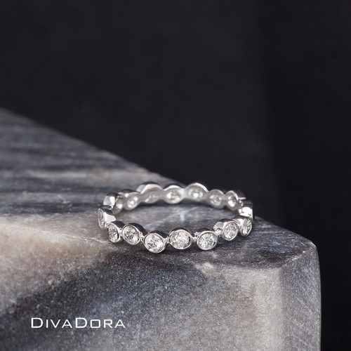 14K Solid White Gold with Genuine White Diamonds. 14K Solid White Gold with Genuine White Diamonds.