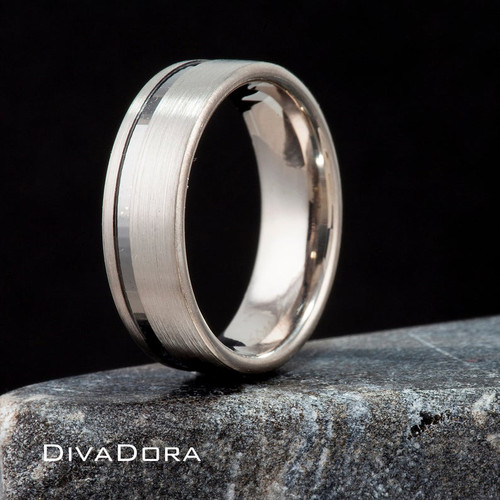 Grooved Band II - Gray Gold