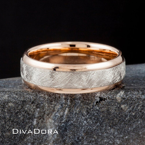 Brushed Finish Band II - Gray Gold