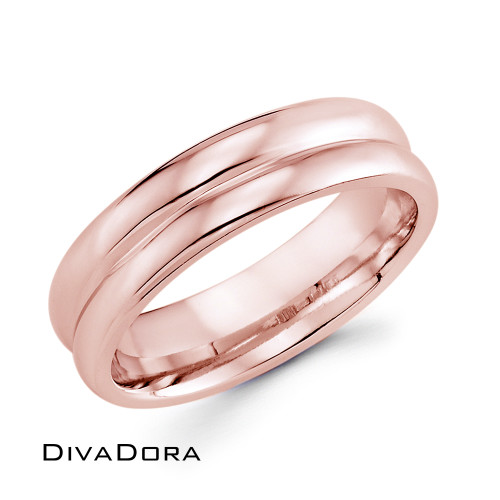 Polished Convex Band - Yellow Gold